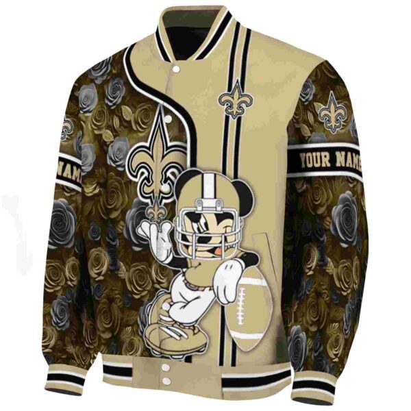 custom new orleans saints rose mickey gold jacket best selling jacketwow