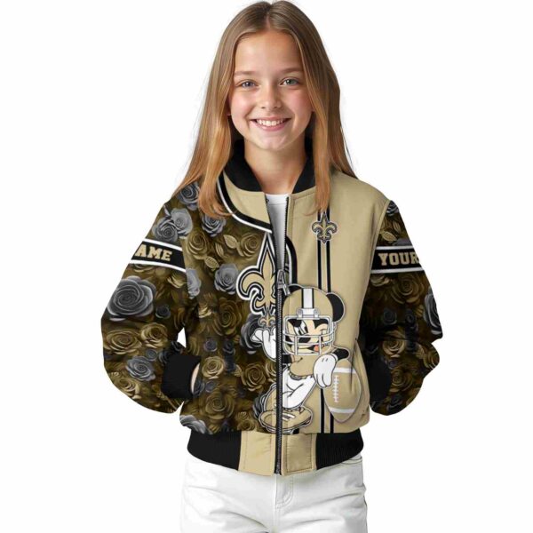 custom new orleans saints rose mickey gold jacket top rated jacketwow