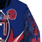 custom new york giants floral print blue jacket best selling jacketwow