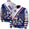 custom new york giants mickey donald goofy blue white jacket fashion forward jacketwow