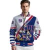 custom new york giants mickey donald goofy blue white jacket high quality jacketwow