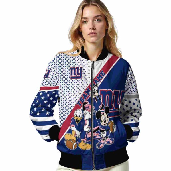 custom new york giants mickey donald goofy blue white jacket latest model jacketwow