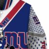 custom new york giants mickey donald goofy blue white jacket premium grade jacketwow