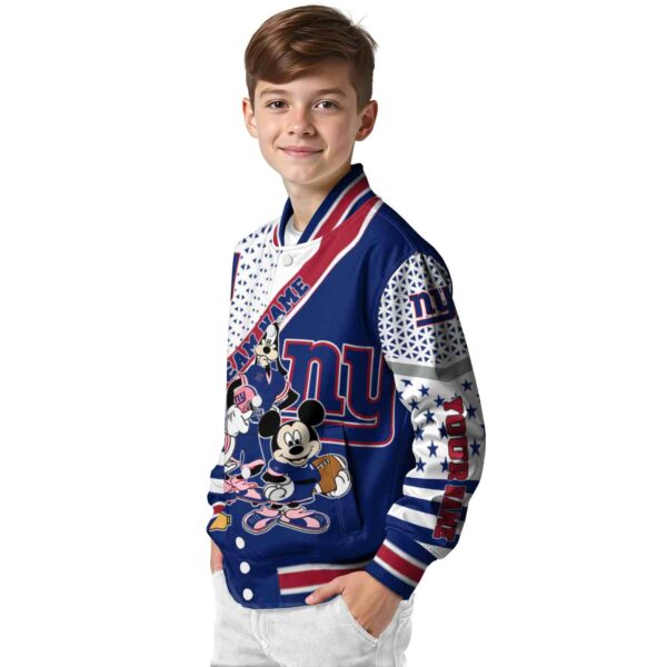 custom new york giants mickey donald goofy blue white jacket trendy jacketwow