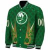 custom new york islanders shamrock pattern green jacket best selling jacketwow