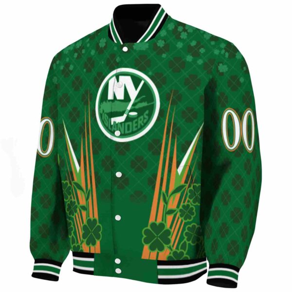 custom new york islanders shamrock pattern green jacket best selling jacketwow
