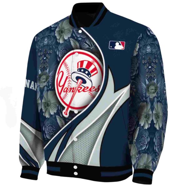 custom new york yankees floral print navy jacket best selling jacketwow