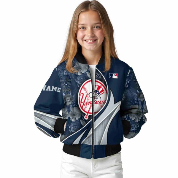 custom new york yankees floral print navy jacket top rated jacketwow