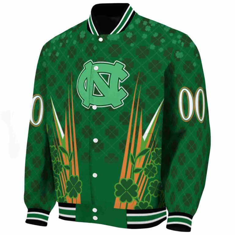 custom north carolina tar heels shamrock pattern green jacket best selling jacketwow