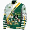 custom north dakota state bison mickey donald goofy green white jacket best selling jacketwow
