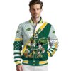 custom north dakota state bison mickey donald goofy green white jacket high quality jacketwow