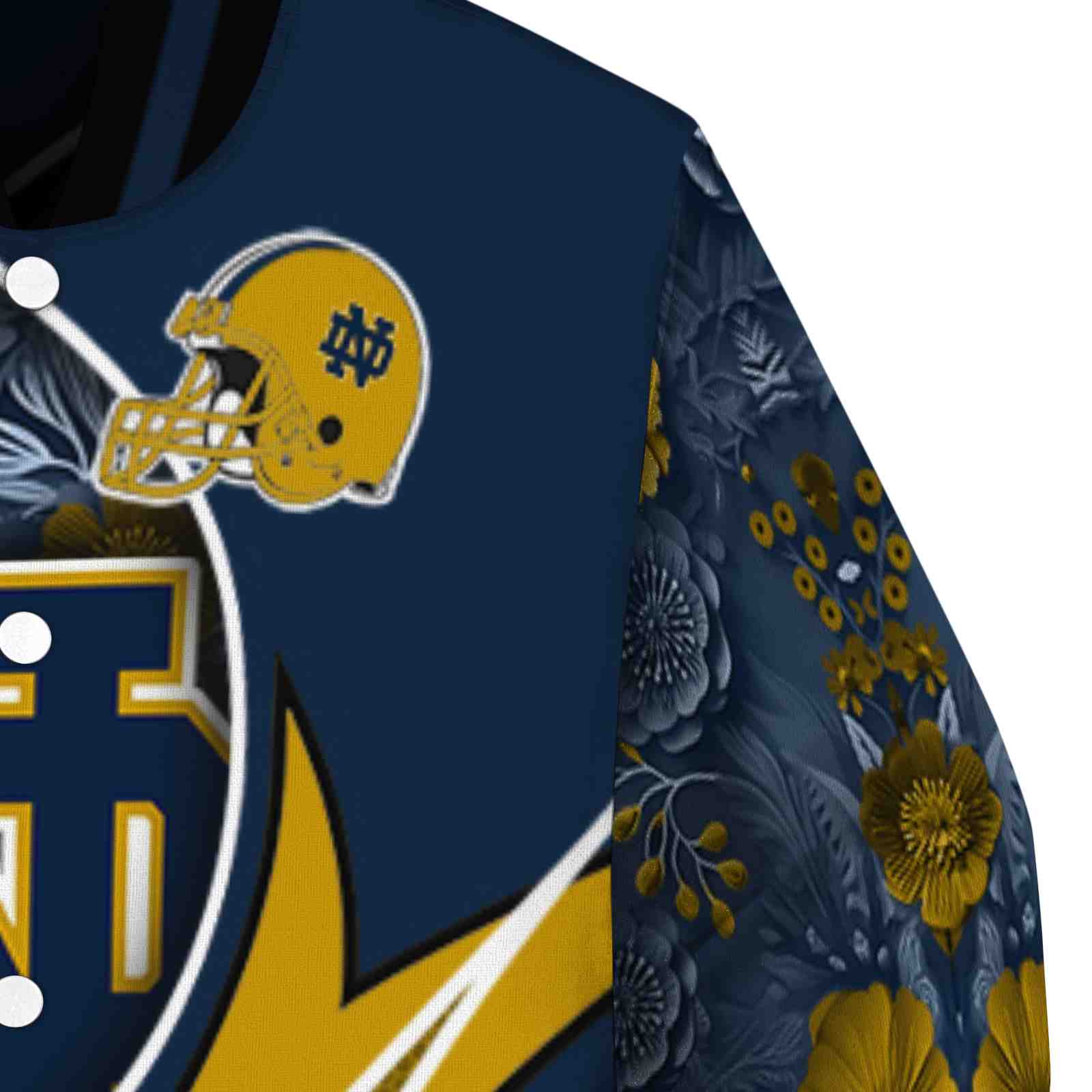 custom notre dame fighting irish floral print navy jacket premium grade jacketwow custom notre dame fighting irish floral print navy jacket premium grade jacketwow
