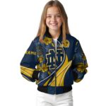 custom notre dame fighting irish floral print navy jacket best selling jacketwow