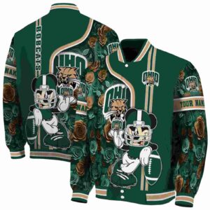 custom ohio bobcats rose mickey green jacket fashion forward jacketwow