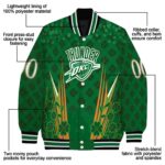 custom oklahoma city thunder shamrock pattern green jacket best selling jacketwow