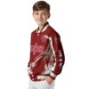 custom oklahoma sooners flaming football crimson white jacket trendy jacketwow