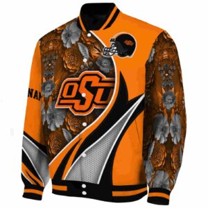 custom oklahoma state cowboys floral print orange jacket best selling jacketwow