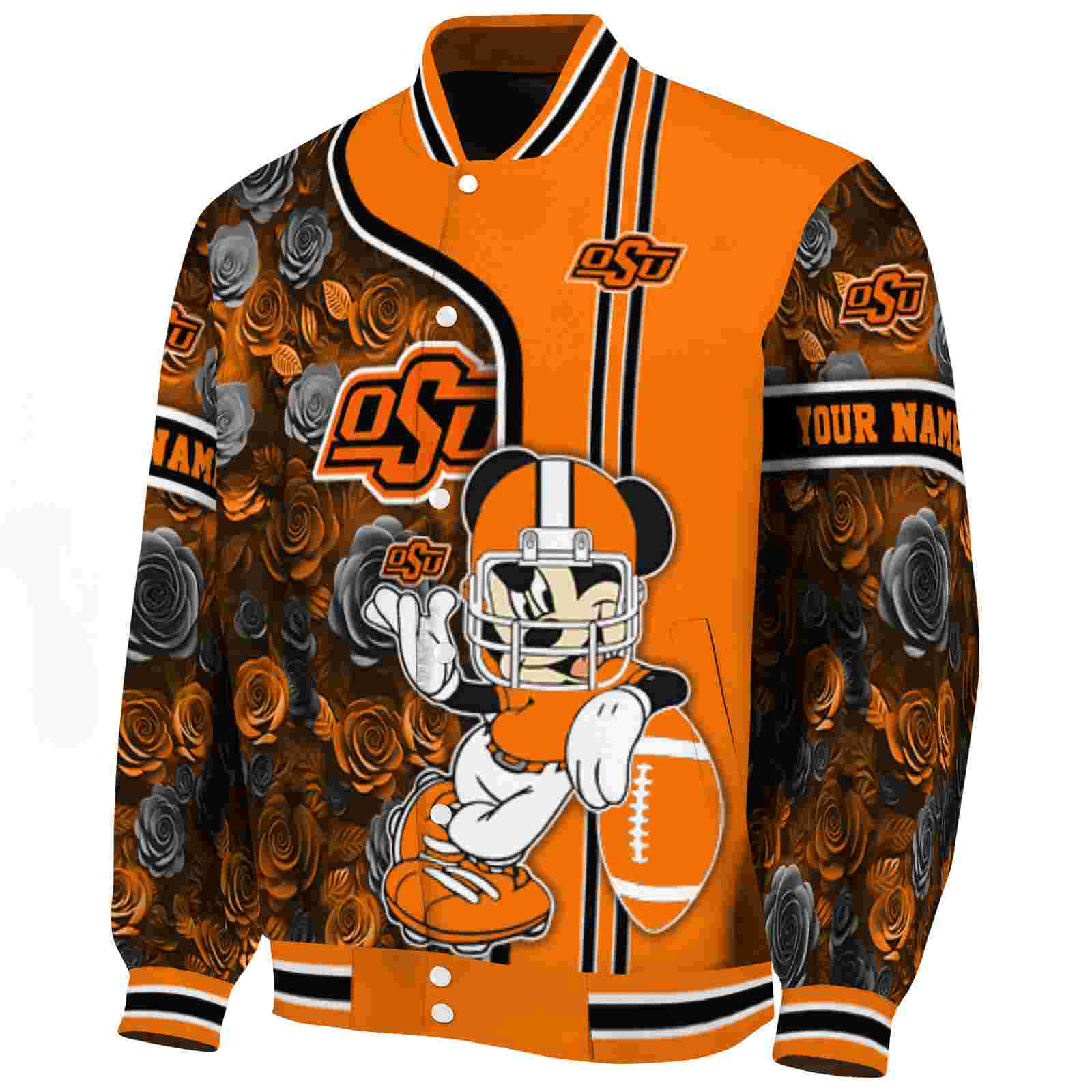 custom oklahoma state cowboys rose mickey orange jacket best selling jacketwow custom oklahoma state cowboys rose mickey orange jacket best selling jacketwow