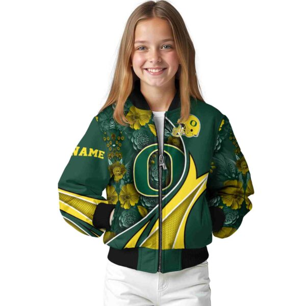 custom oregon ducks floral print green jacket top rated jacketwow