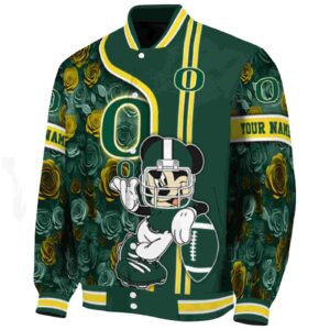 custom oregon ducks rose mickey green jacket best selling jacketwow