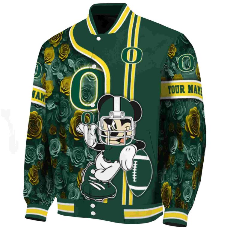 custom oregon ducks rose mickey green jacket best selling jacketwow