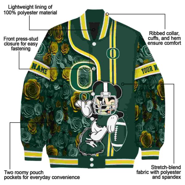 custom oregon ducks rose mickey green jacket new arrival jacketwow
