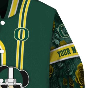 custom oregon ducks rose mickey green jacket premium grade jacketwow