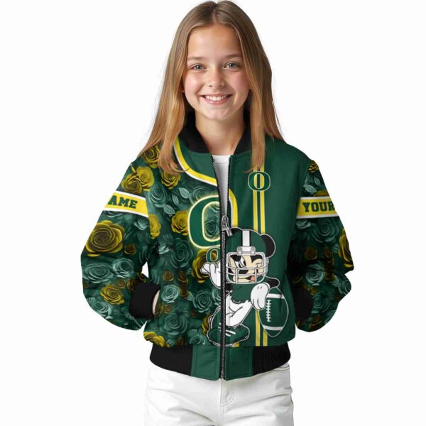 custom oregon ducks rose mickey green jacket top rated jacketwow