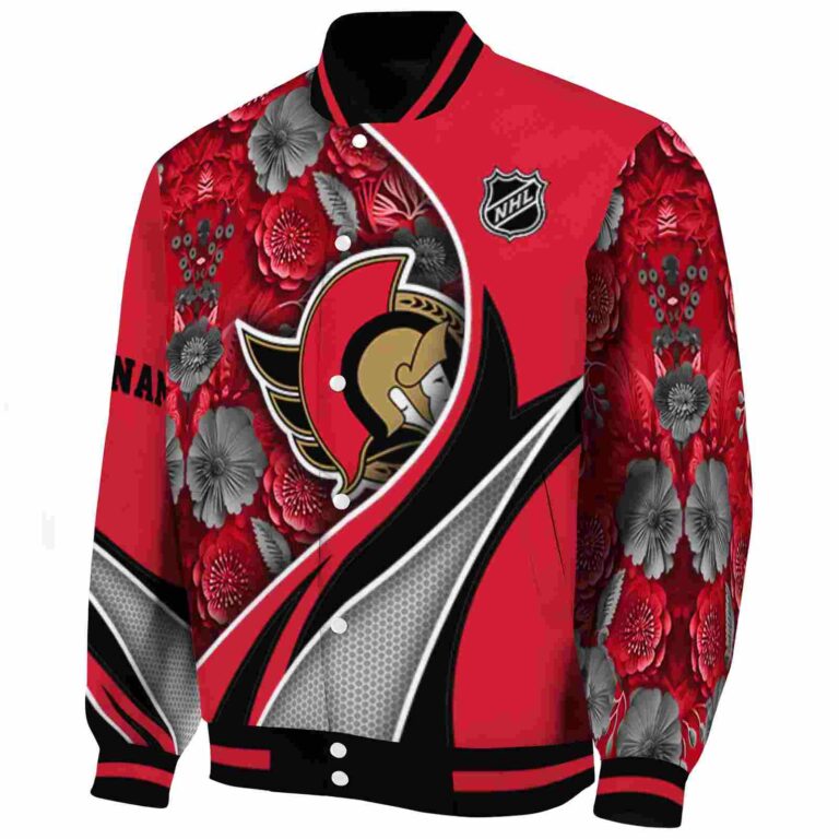 custom ottawa senators floral print red jacket best selling jacketwow