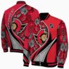 custom ottawa senators floral print red jacket fashion forward jacketwow