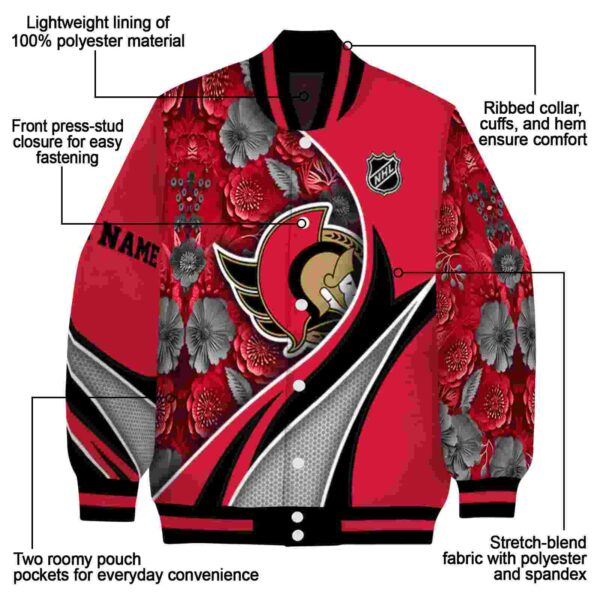 custom ottawa senators floral print red jacket new arrival jacketwow