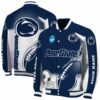 custom penn state nittany lions flaming football blue white jacket fashion forward jacketwow