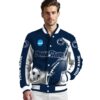 custom penn state nittany lions flaming football blue white jacket high quality jacketwow