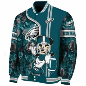 custom philadelphia eagles rose mickey green jacket best selling jacketwow
