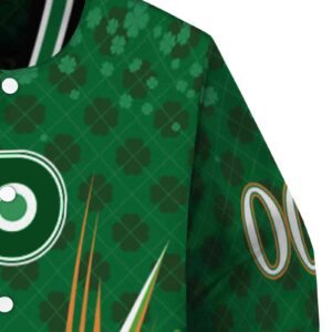 custom philadelphia flyers shamrock pattern green jacket premium grade jacketwow
