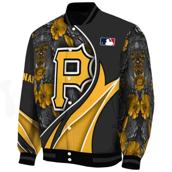 custom pittsburgh pirates floral print black jacket best selling jacketwow