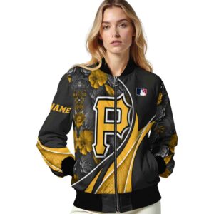 custom pittsburgh pirates floral print black jacket latest model jacketwow