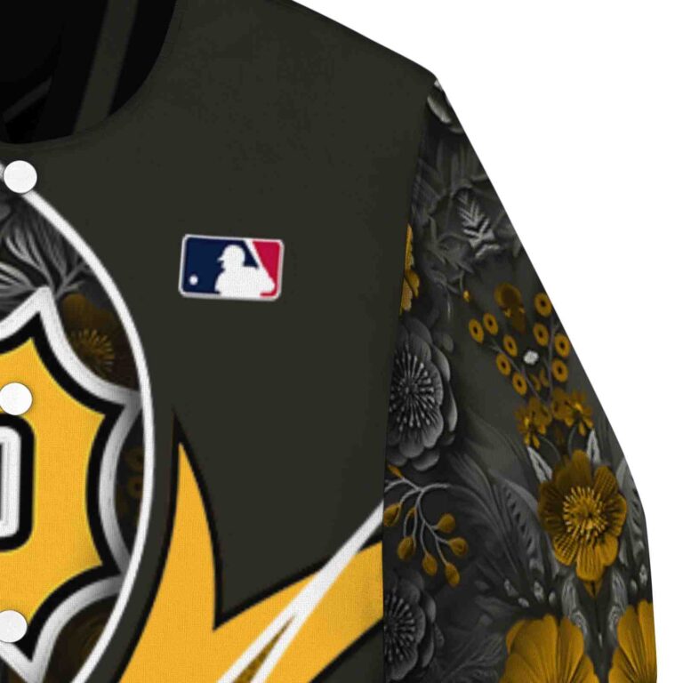 custom pittsburgh pirates floral print black jacket premium grade jacketwow