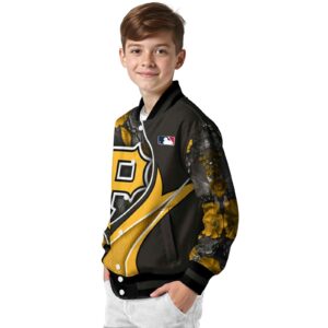 custom pittsburgh pirates floral print black jacket trendy jacketwow