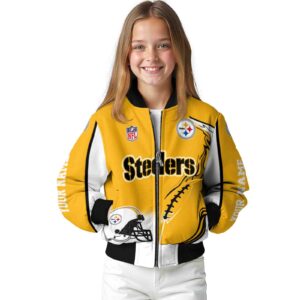 custom pittsburgh steelers flaming football gold white jacket top rated jacketwow