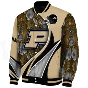 custom purdue boilermakers floral print gold jacket best selling jacketwow