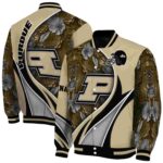 custom purdue boilermakers floral print gold jacket best selling jacketwow