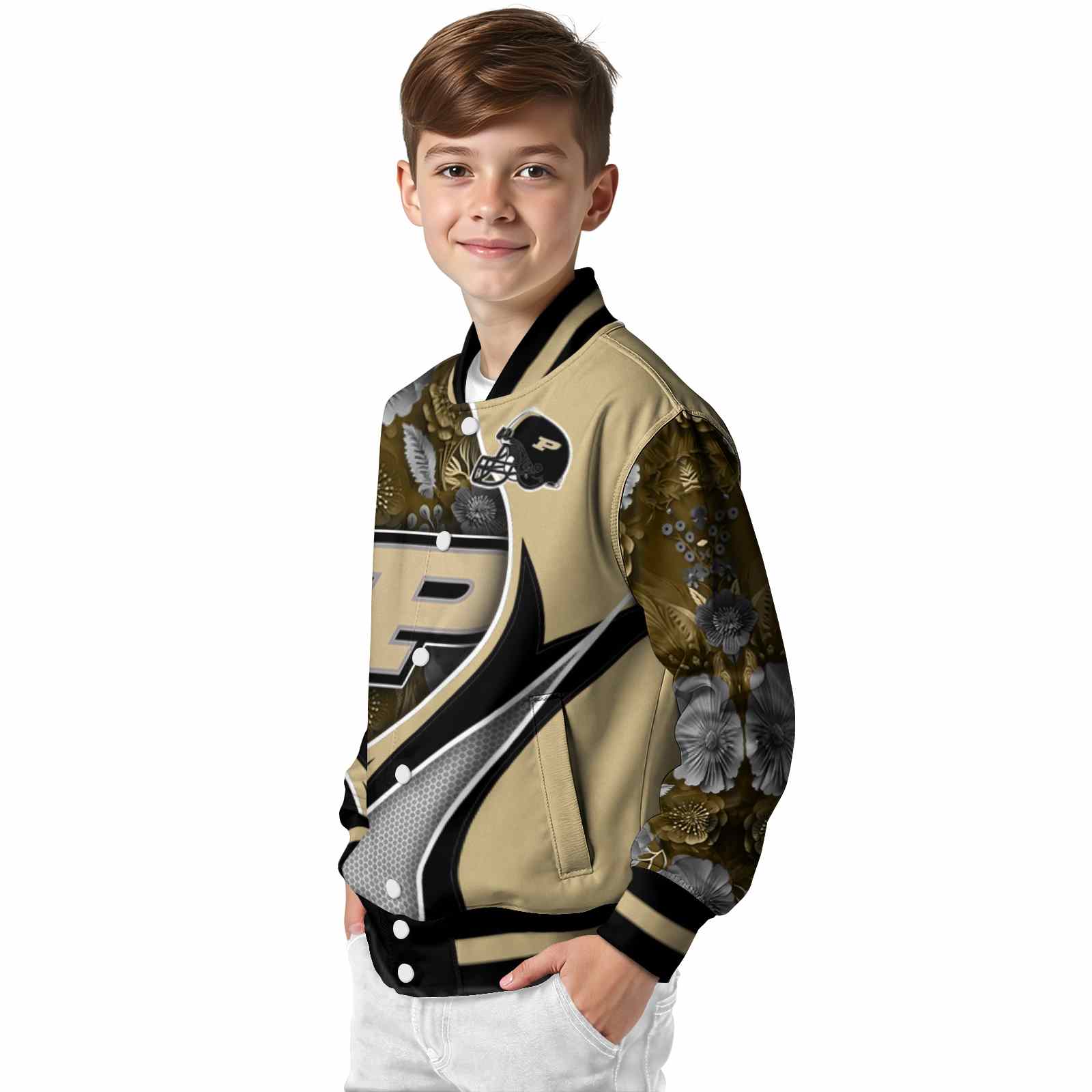 custom purdue boilermakers floral print gold jacket trendy jacketwow custom purdue boilermakers floral print gold jacket trendy jacketwow