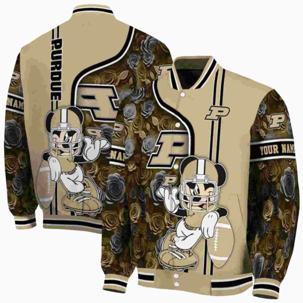 custom purdue boilermakers rose mickey gold jacket fashion forward jacketwow