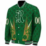 custom rice owls shamrock pattern green jacket best selling jacketwow