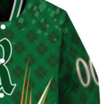 custom rice owls shamrock pattern green jacket best selling jacketwow