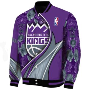 custom sacramento kings floral print purple jacket best selling jacketwow