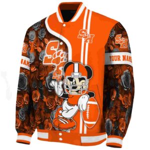 custom sam houston bearkats rose mickey orange jacket best selling jacketwow