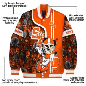 custom sam houston bearkats rose mickey orange jacket new arrival jacketwow