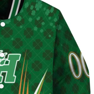 custom sam houston bearkats shamrock pattern green jacket premium grade jacketwow